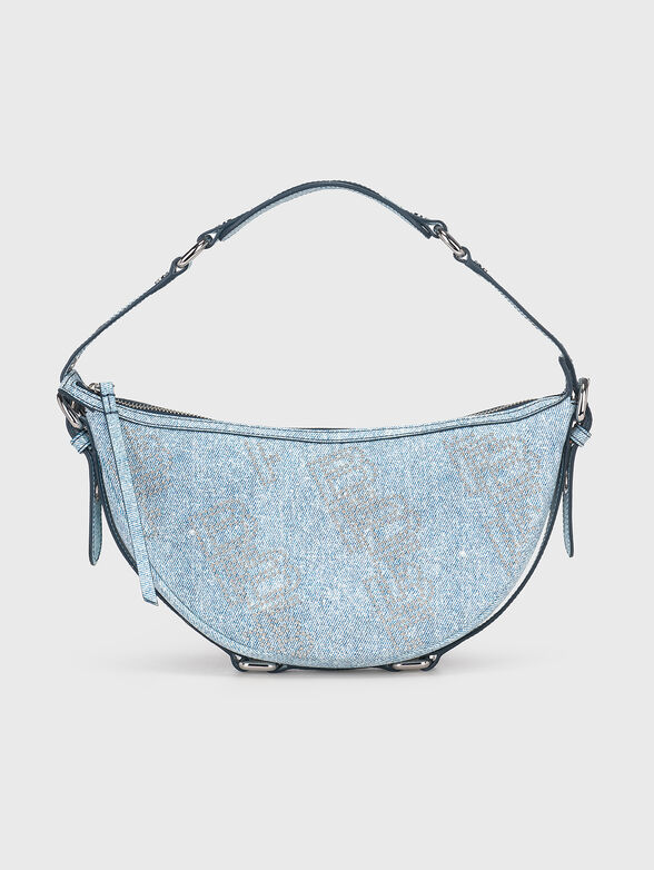 GIB denim shoulder bag with rhinestones - 1
