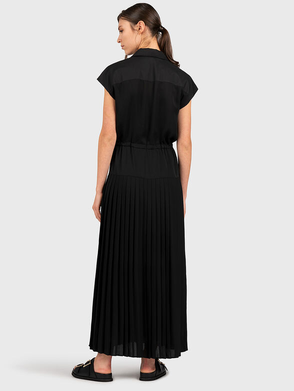 Long black dress with short sleeves  - 2