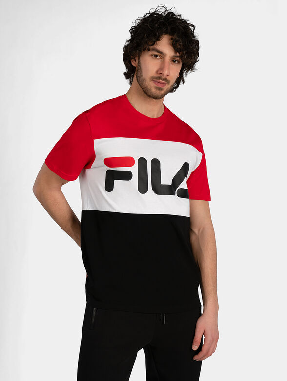 Cotton three-colored T-shirt - 1