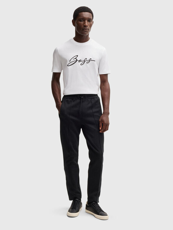 Straight trousers with waist ties - 3
