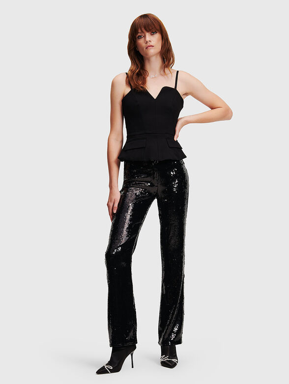 Pants with appliquéd sequins - 1