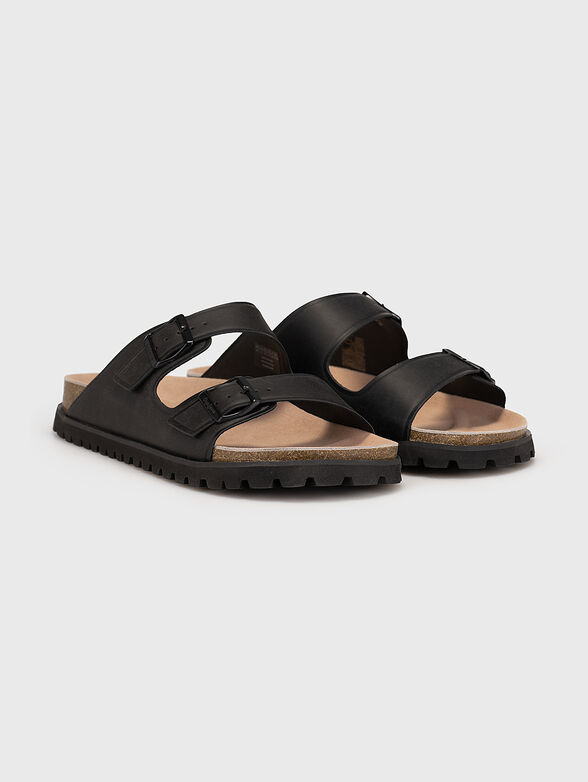 Eco leather sandals with cork detail - 2