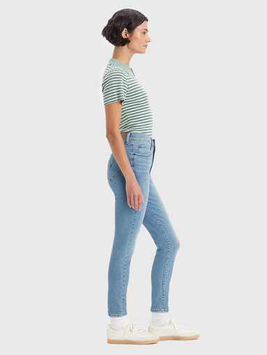 High waist blue skinny jeans - 3