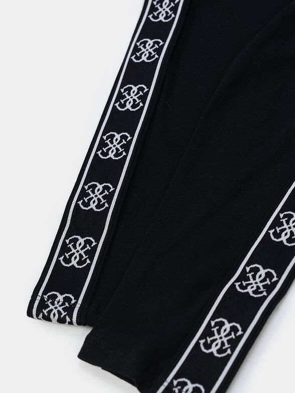 Black leggings with logo detail - 3