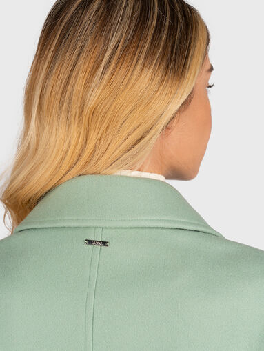 Black double-breasted coat - 4