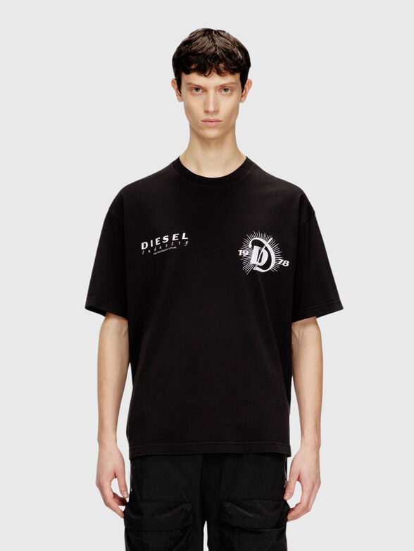 Black cotton T-shirt - 1
