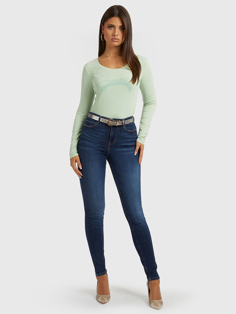 Skinny jeans from cotton blend  - 3