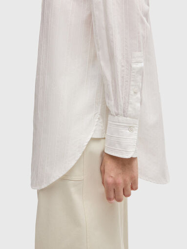 Micro striped cotton shirt - 5