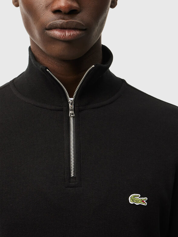 High neck zipped interlock sweatshirt - 4