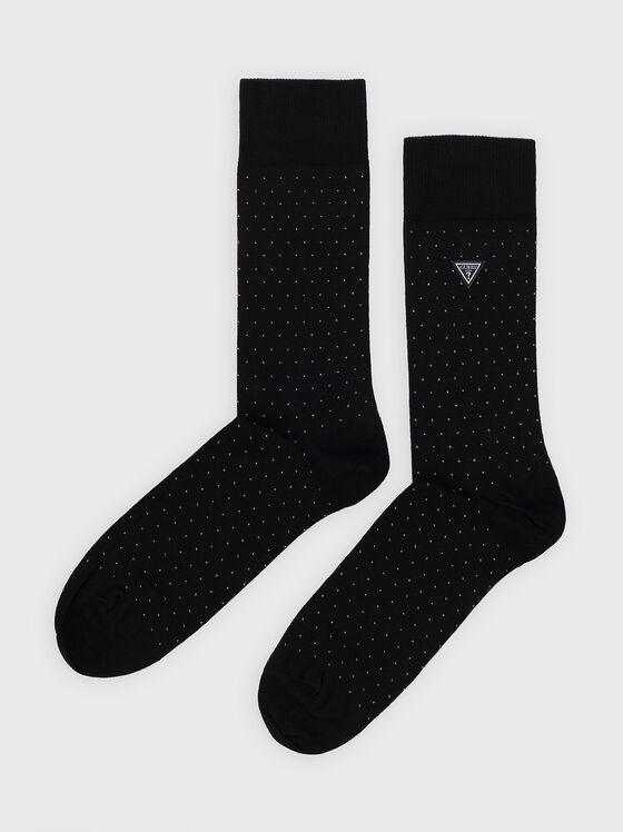 Чорапи от памучен бленд на точки - 1