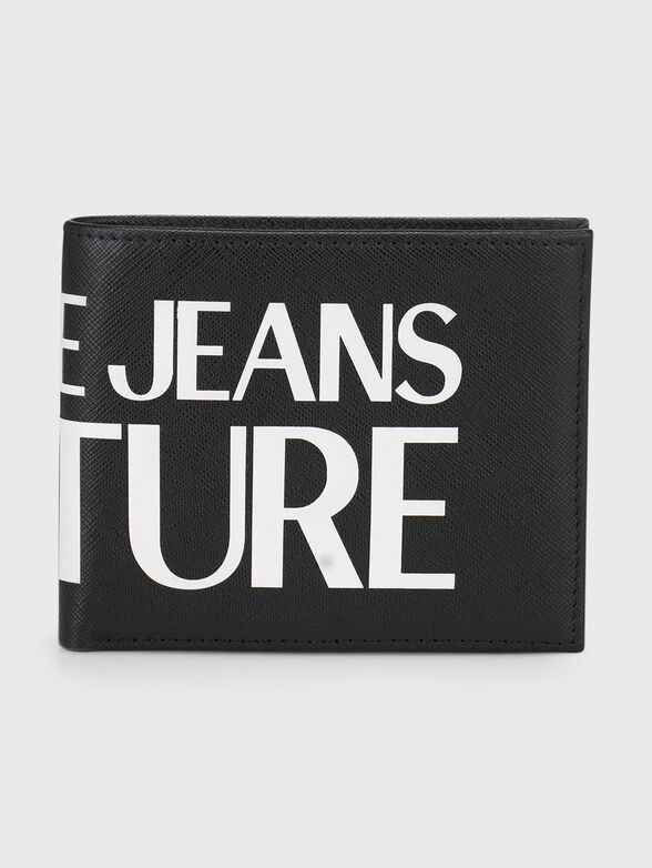 Contrast-logo wallet in leather  - 1