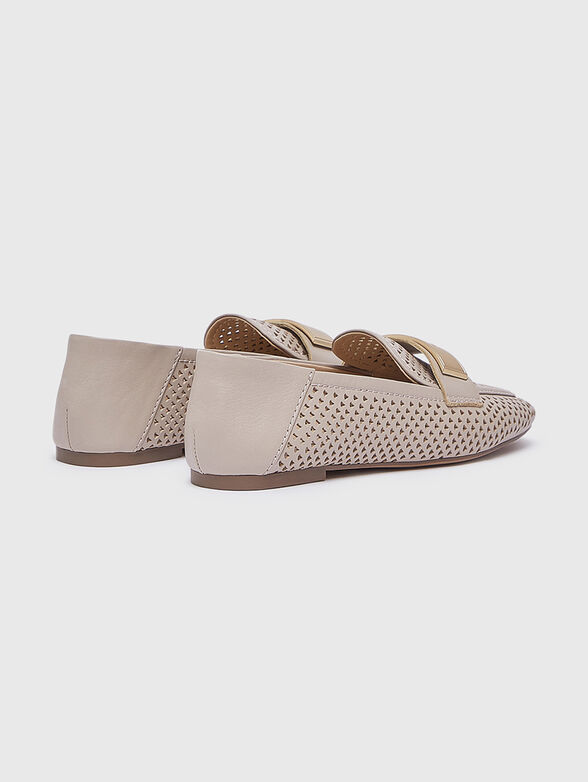 Genuine leather moccasins with - 3
