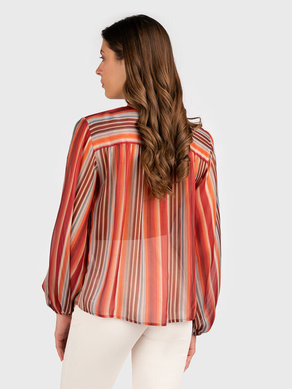 Multicoloured blouse with sheer effect - 2