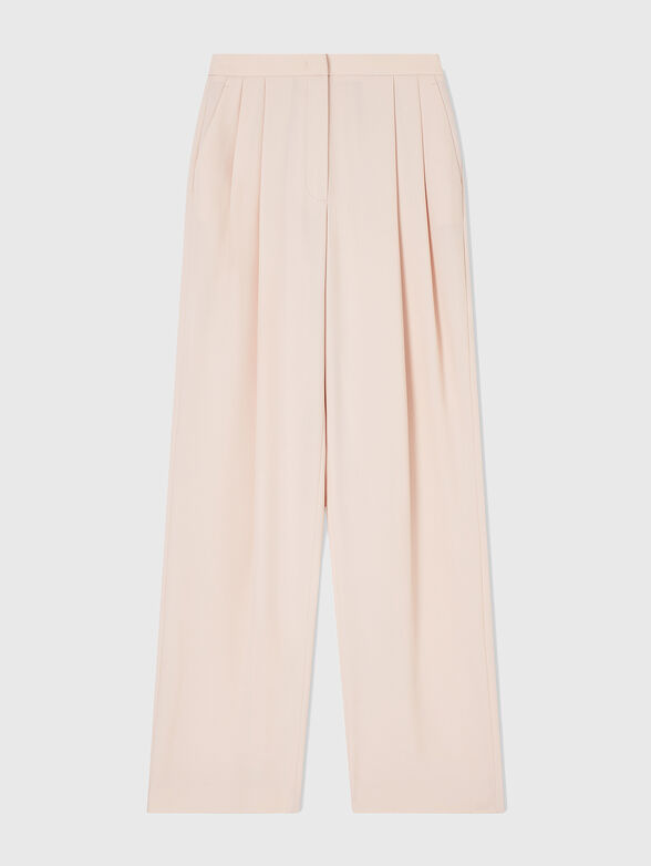 Pleated gabardine pants - 1