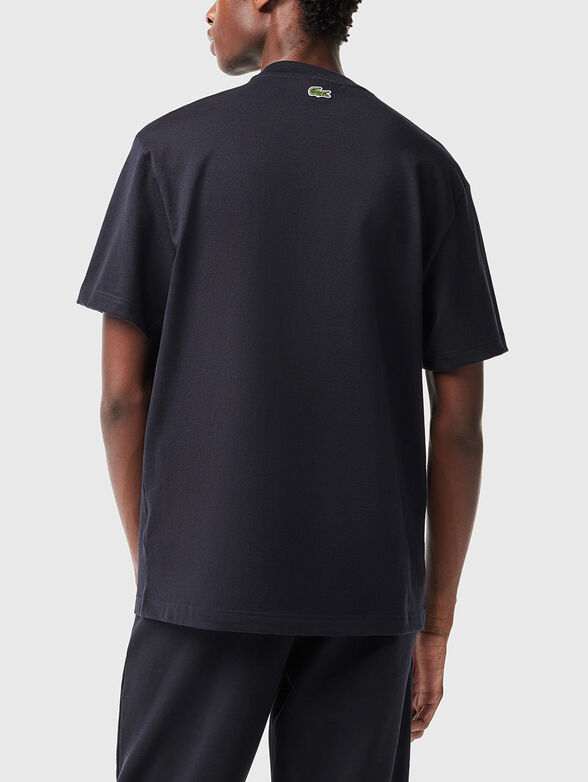 T-shirt with oval neckline and embroidered logo - 3