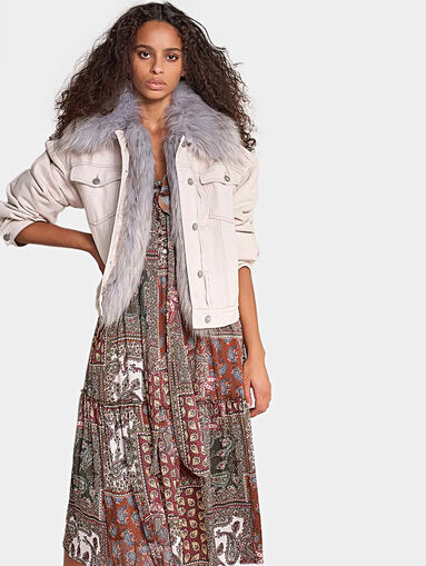 Midi dress with paisley print - 4