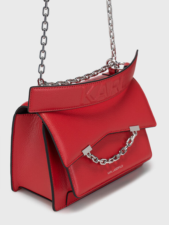 K/SEVEN GRAINY beige leather crossbody bag - 4