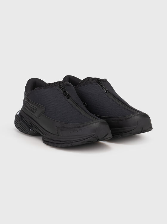 Черни спортни обувки с цип  - 2