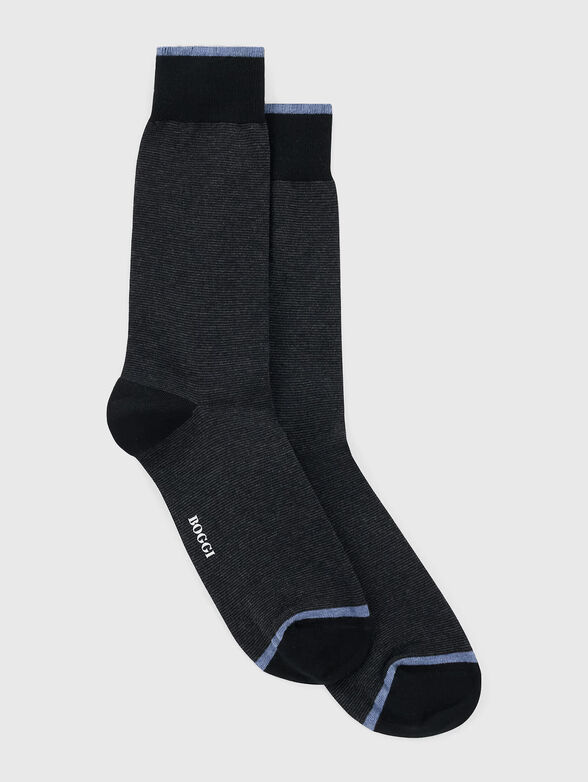 Black cotton-blend socks - 2