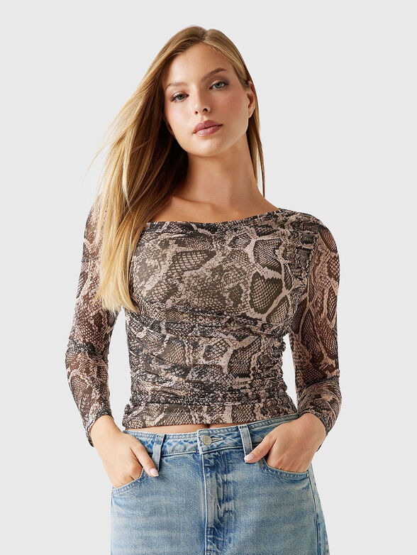 BERNARDETTE blouse with animal print - 1