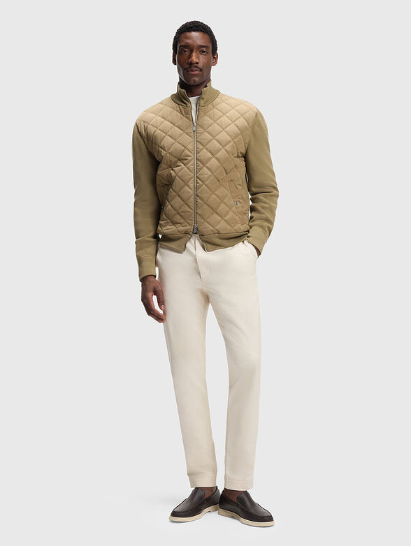 Knitted wool jacket with quilted effect - 2