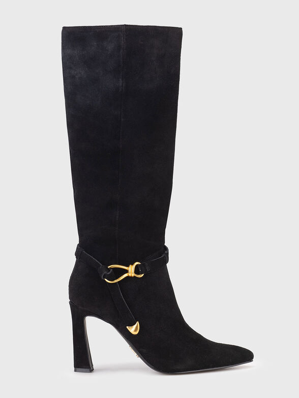 Beige suede boots - 1