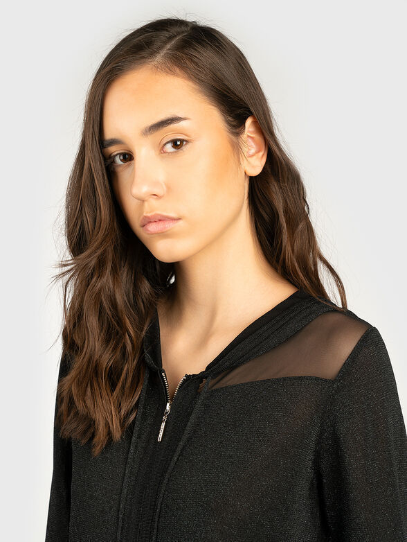 Black sweatshirt with sparkling threads - 3