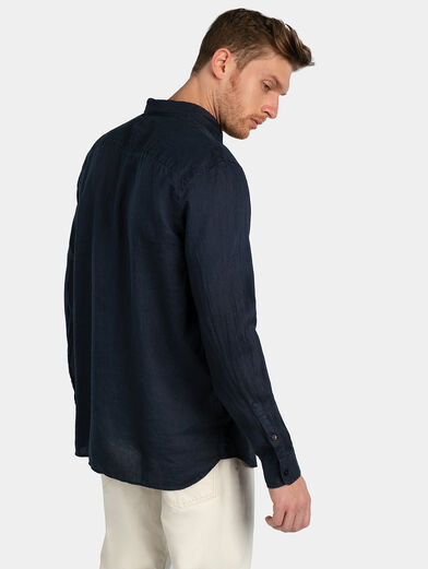 COLLINS Linen shirt i blue color - 2