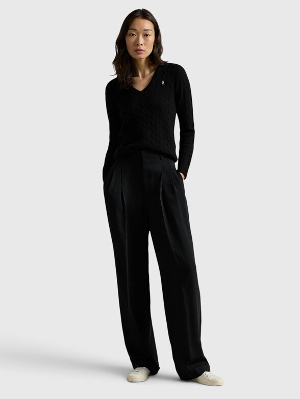 Black sweater with embroidered logo - 2