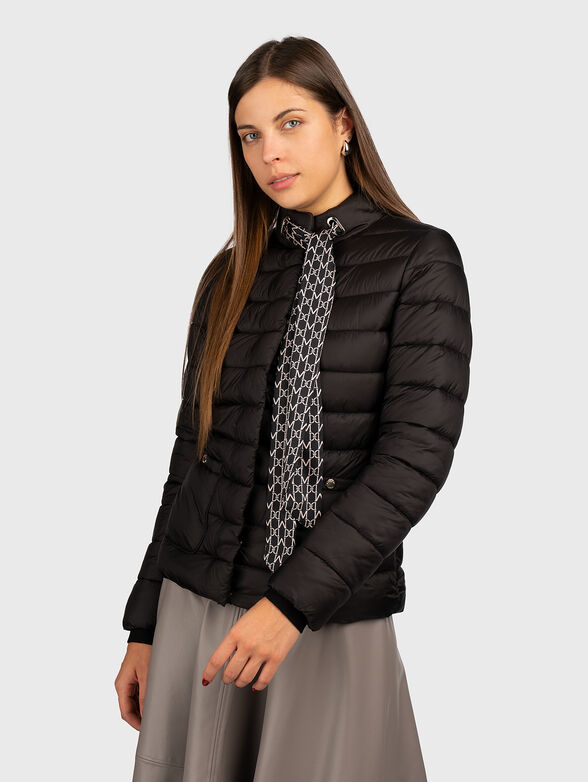 Quilted jacket AVERY in beige with scarf - 1