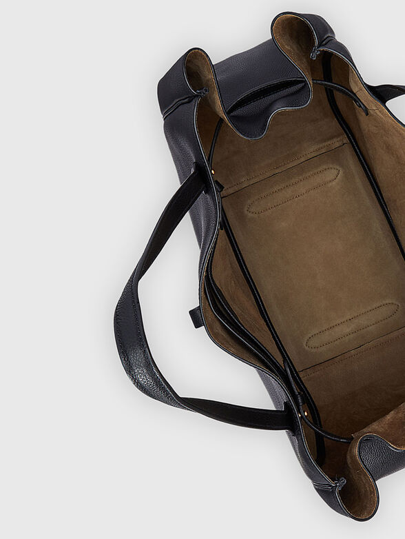 Black leather tote bag - 6