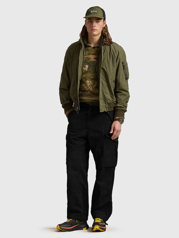 Bomber jacket in green color - 2