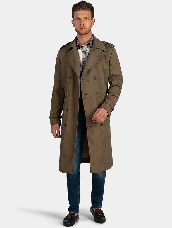 Cotton trench in brown color - 1