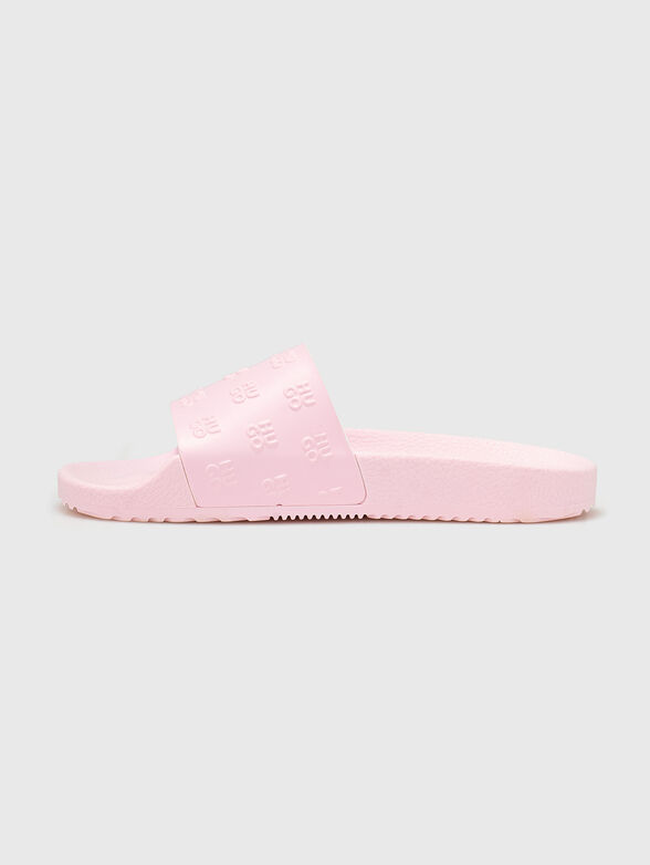 Black beach slippers with logo - 4
