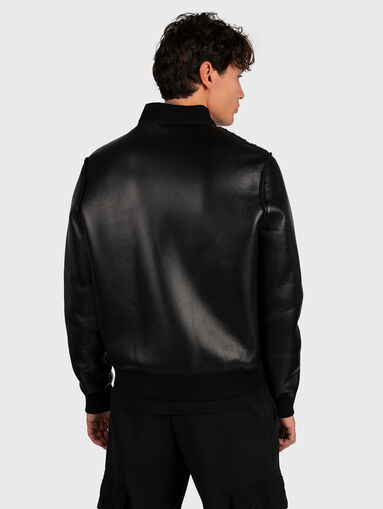 Faux leather bomber jacket - 5