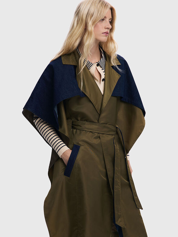 Trench coat with denim details - 3