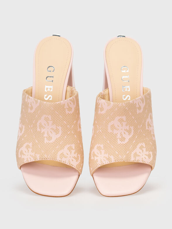KEILA2 heeled slippers with 4G monogram print - 6
