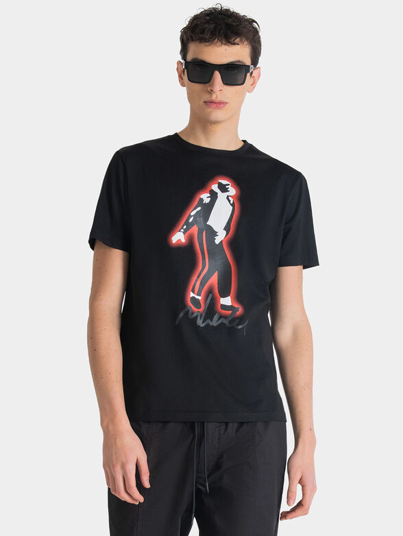 Black T-shirt with Michael Jackson print - 1