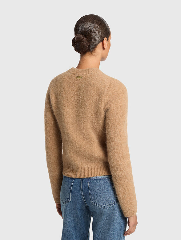 Beige wool blend sweater - 2