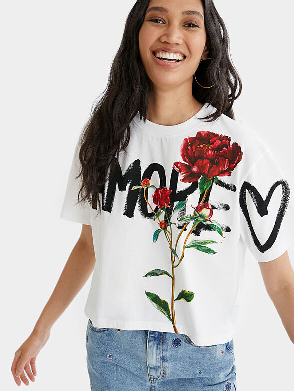 CELIDONIA Tee with floral motifs - 1