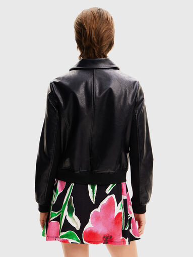 Black biker jacket in eco leather  - 3