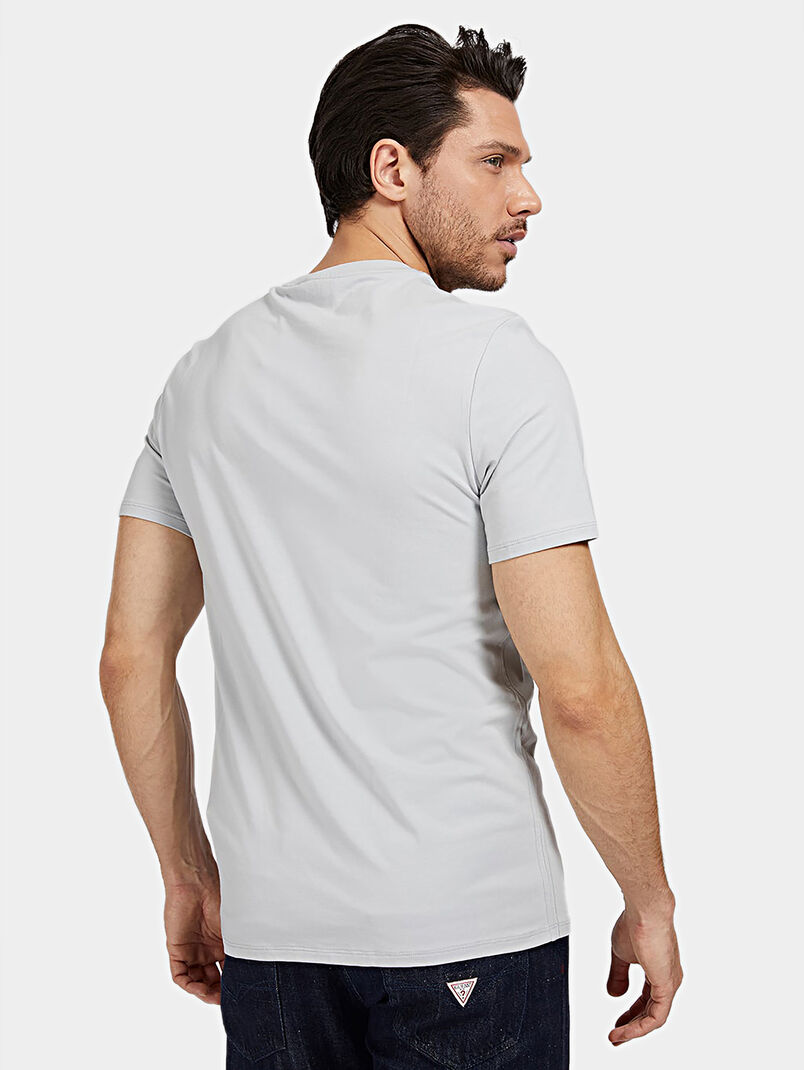 Black cotton T-shirt with logo print - 3