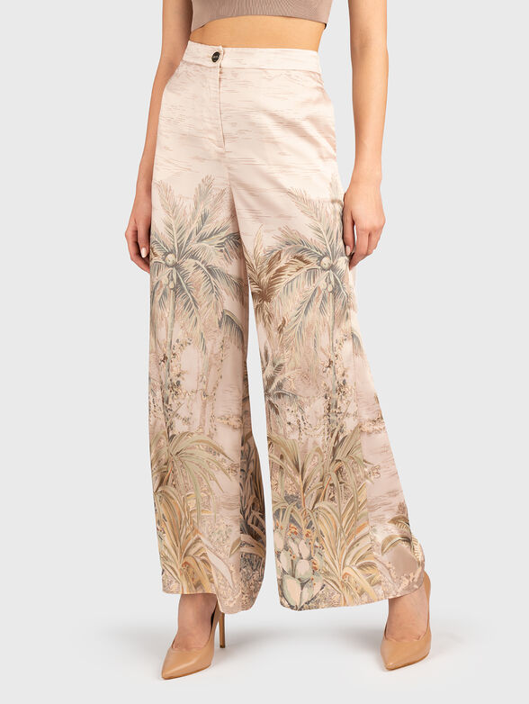 Trousers with high waist and wide legs - 1