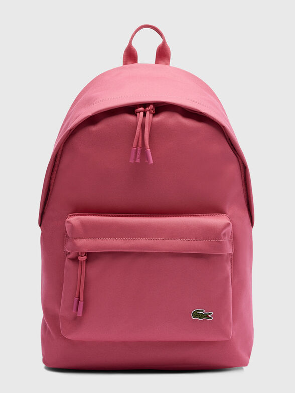 Unisex black backpack with logo detail - 1