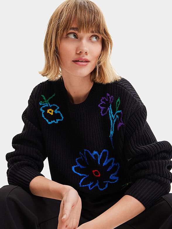 LARSON sweater with floral motifs - 6