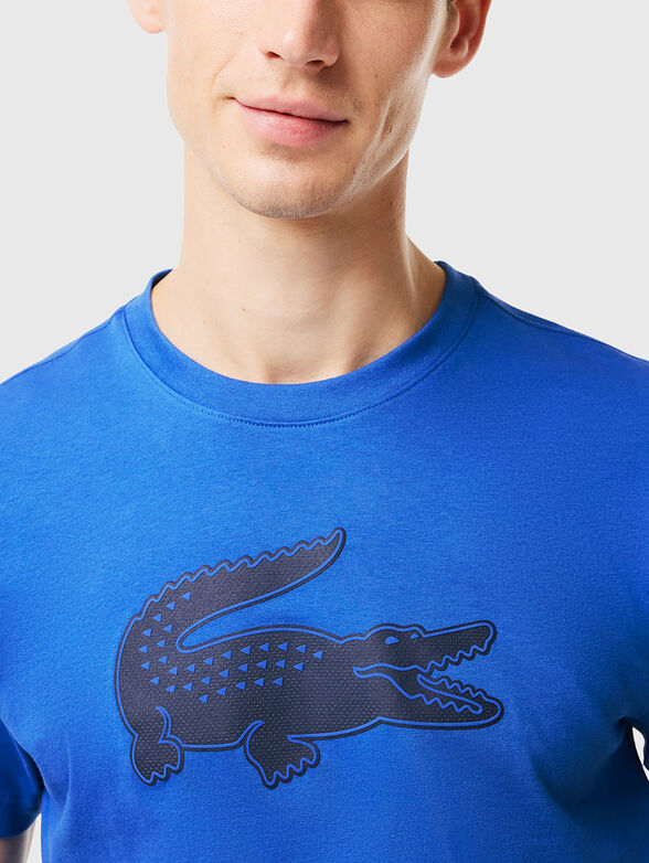 White T-shirt with contrasting logo print - 4