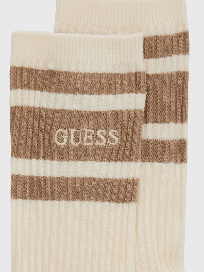 Socks with contrasting logo - 3