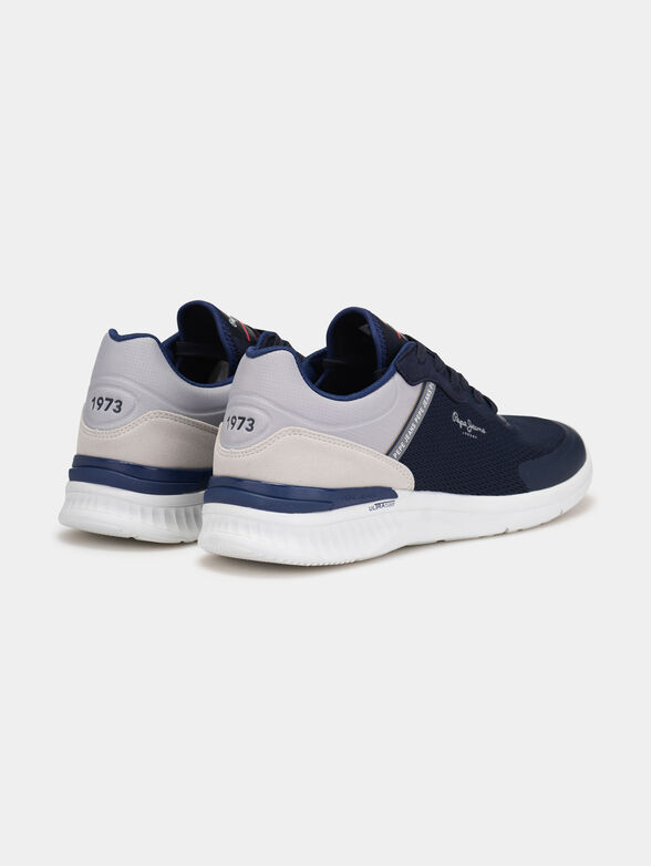 Dark blue sneakers with logo details - 3
