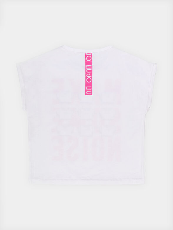 White T-shirt with attactive print - 2