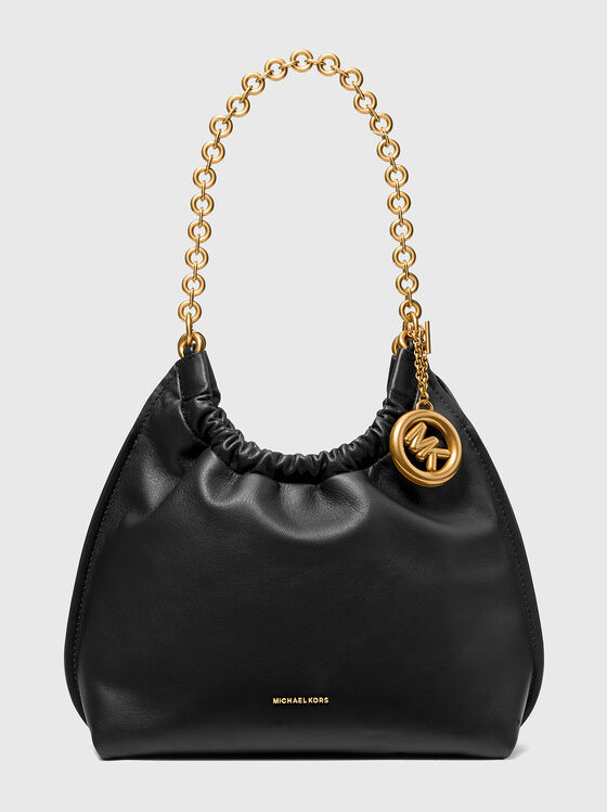 Leather bag with gold-tone accents - 1